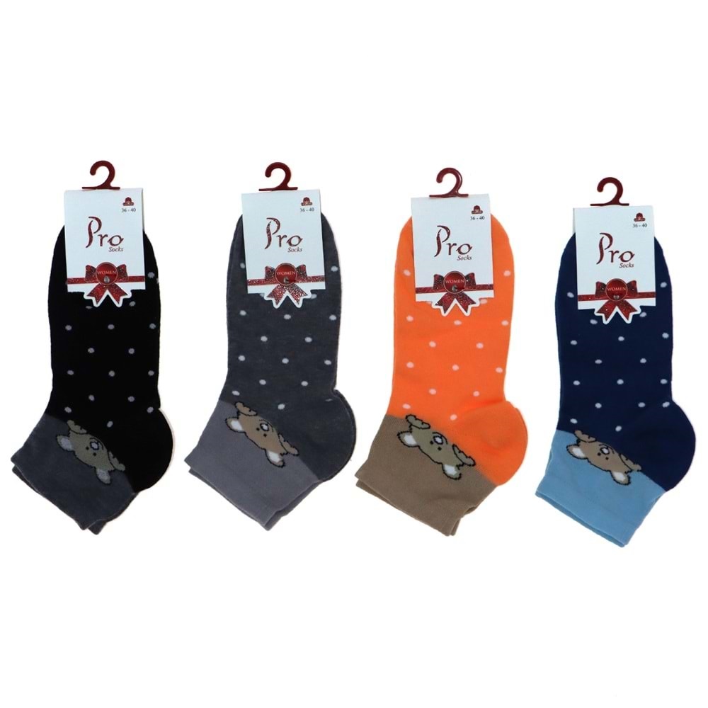 Pro 20510 Bayan Penye Likralı Patik Çorap