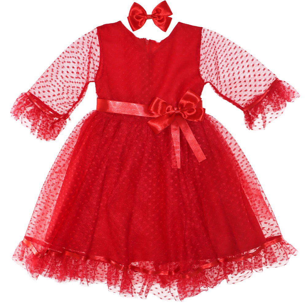 545 Puanlı Dantel Kız Çocuk Elbise 5-8 YAŞ