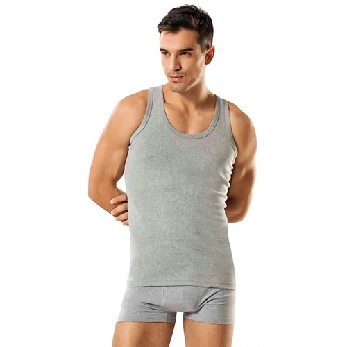 Gümüş 4004 Renkli Ribana Atlet - Gri - 6