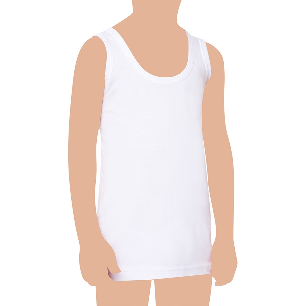 Tutku 0125 Çocuk Ribana Atlet - Beyaz - 4