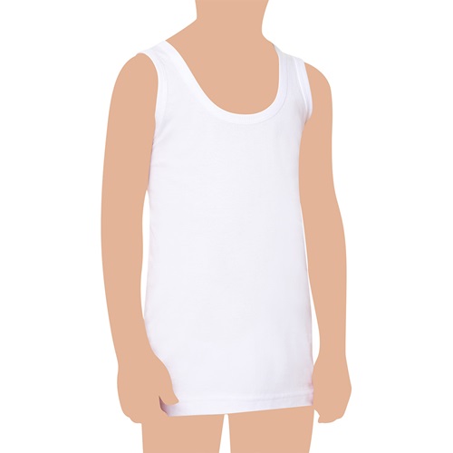 Tutku 0125 Çocuk Ribana Atlet - Beyaz - 6