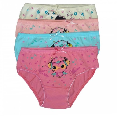 Sedef Yıldızı 1083 Likralı Baskılı Kız Külot - karışık renk - 2