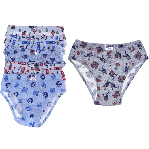 Sedef Yıldızı 1081 Çocuk Desenli Külot - karışık renk - 3