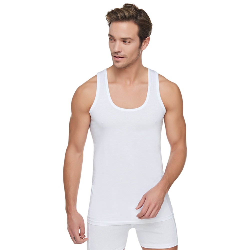 Tutku 0101 Erkek Penye Atlet - Beyaz - 6