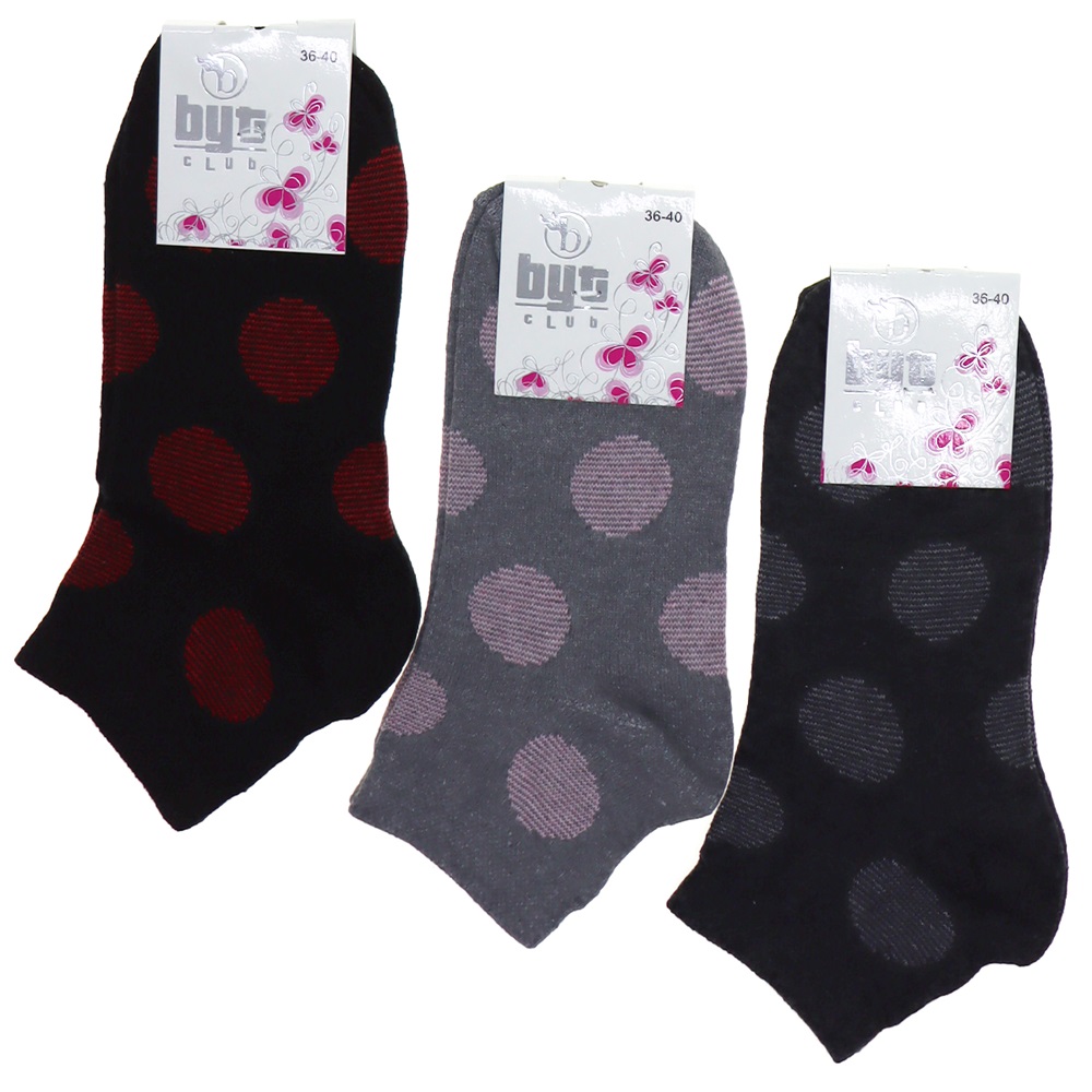 Byt Bayan Desenli Likralı Patik Çorap