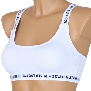 Deza 5021 Bayan Pedli Düz Mikro Sporcu Büstiyer- Beyaz - 80-85