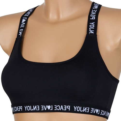 Deza 5021 Bayan Pedli Düz Mikro Sporcu Büstiyer- Siyah - 80-85