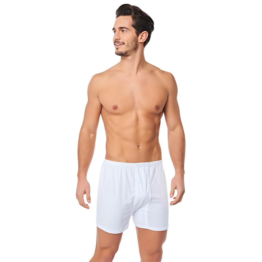 Tutku 0110 Beyaz Erkek Boxer Arjantin Paçalı - Beyaz - 4