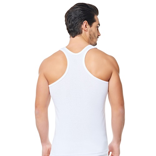 Seher Yıldız 0058 Erkek Ribana Spor Atlet - Beyaz - M