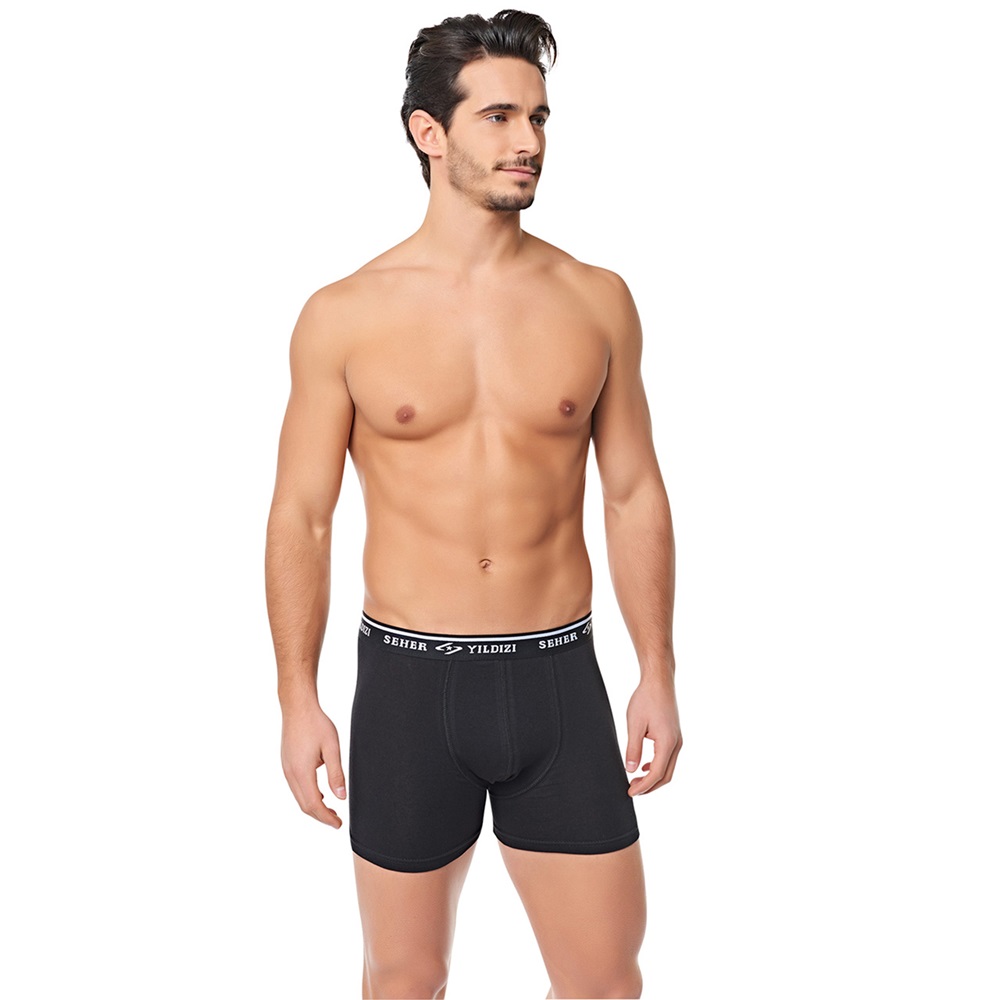 Seher Yıldız 0060 Erkek Elastan Boxer - Gri - XXL