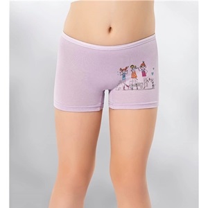 Kota 3409 Kız Çocuk Baskılı Boxer Şort - Karışık Renk