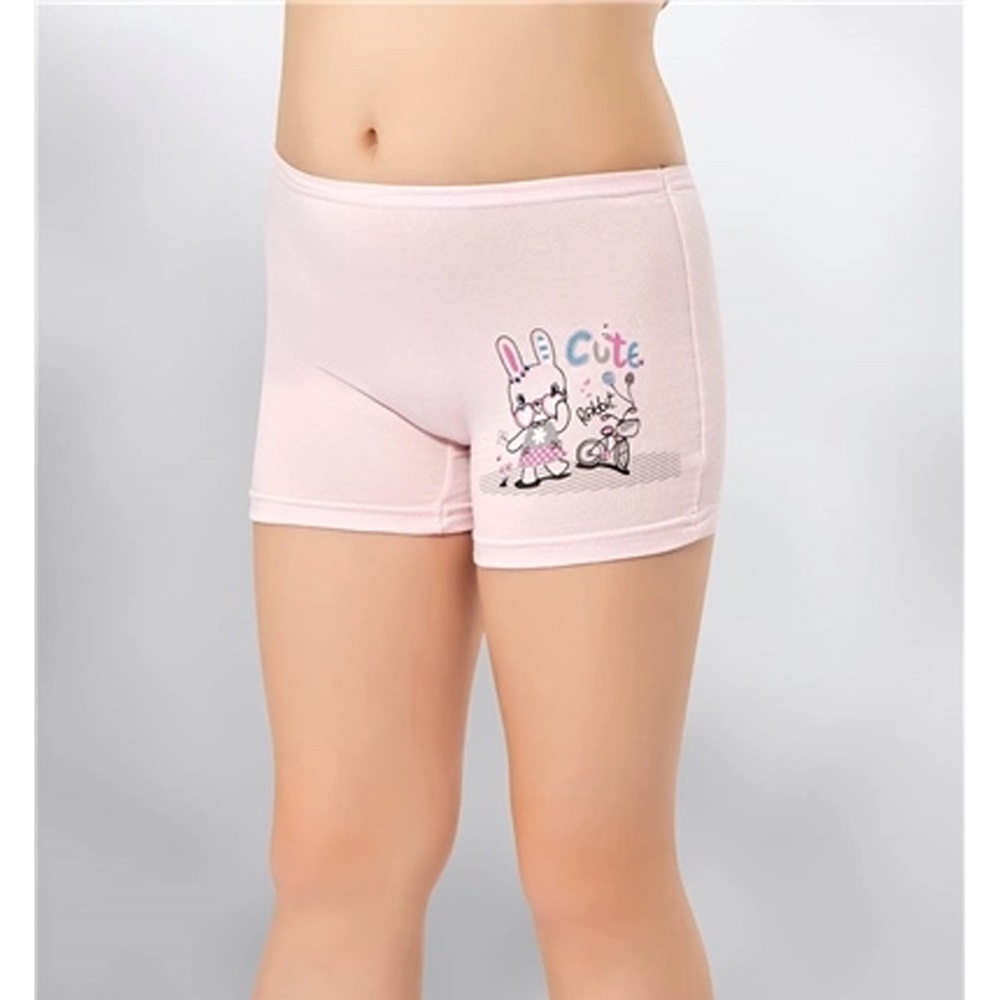 Kota 3409 Kız Çocuk Baskılı Boxer Şort - Karışık Renk