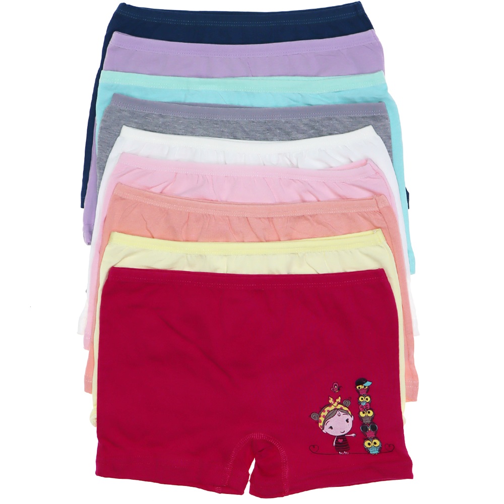 Kota 3409 Kız Çocuk Baskılı Boxer Şort - Karışık Renk