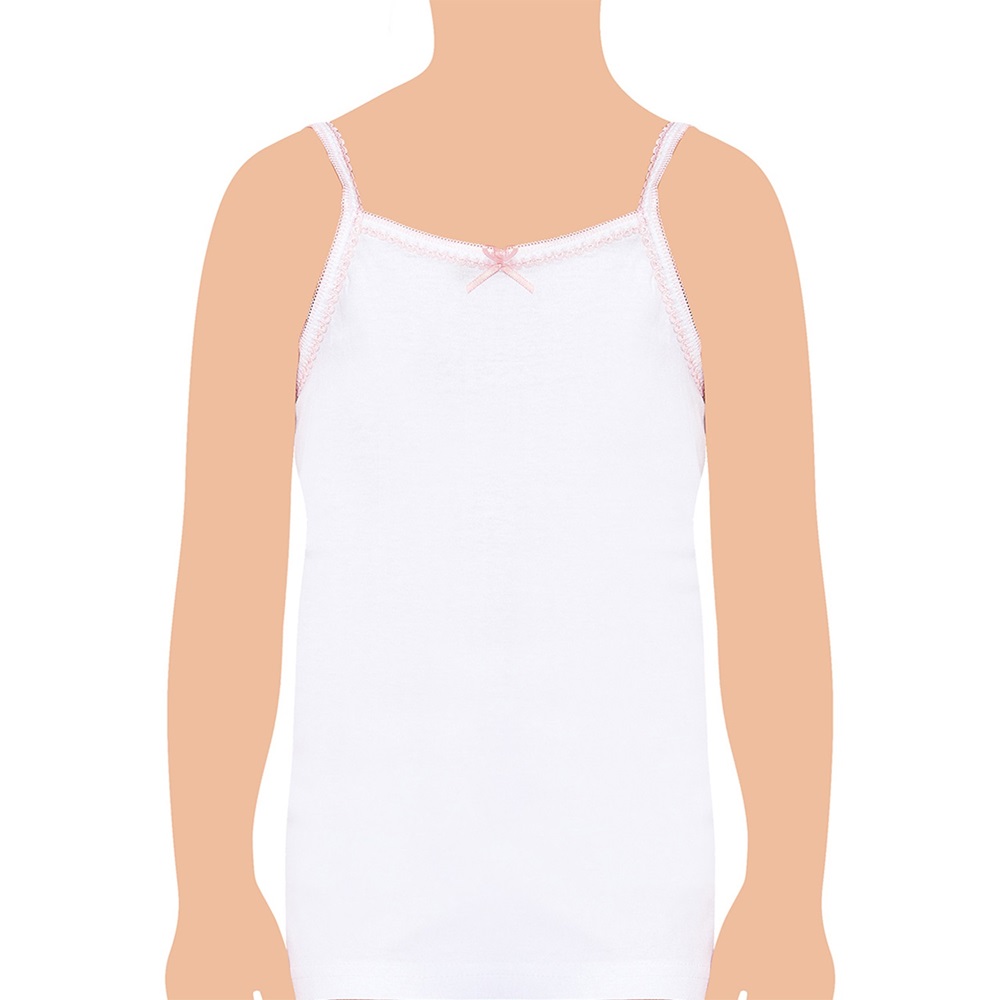 Seher Yıldız 0048 Kız Oyalı İp Askı Atlet - Beyaz - 1