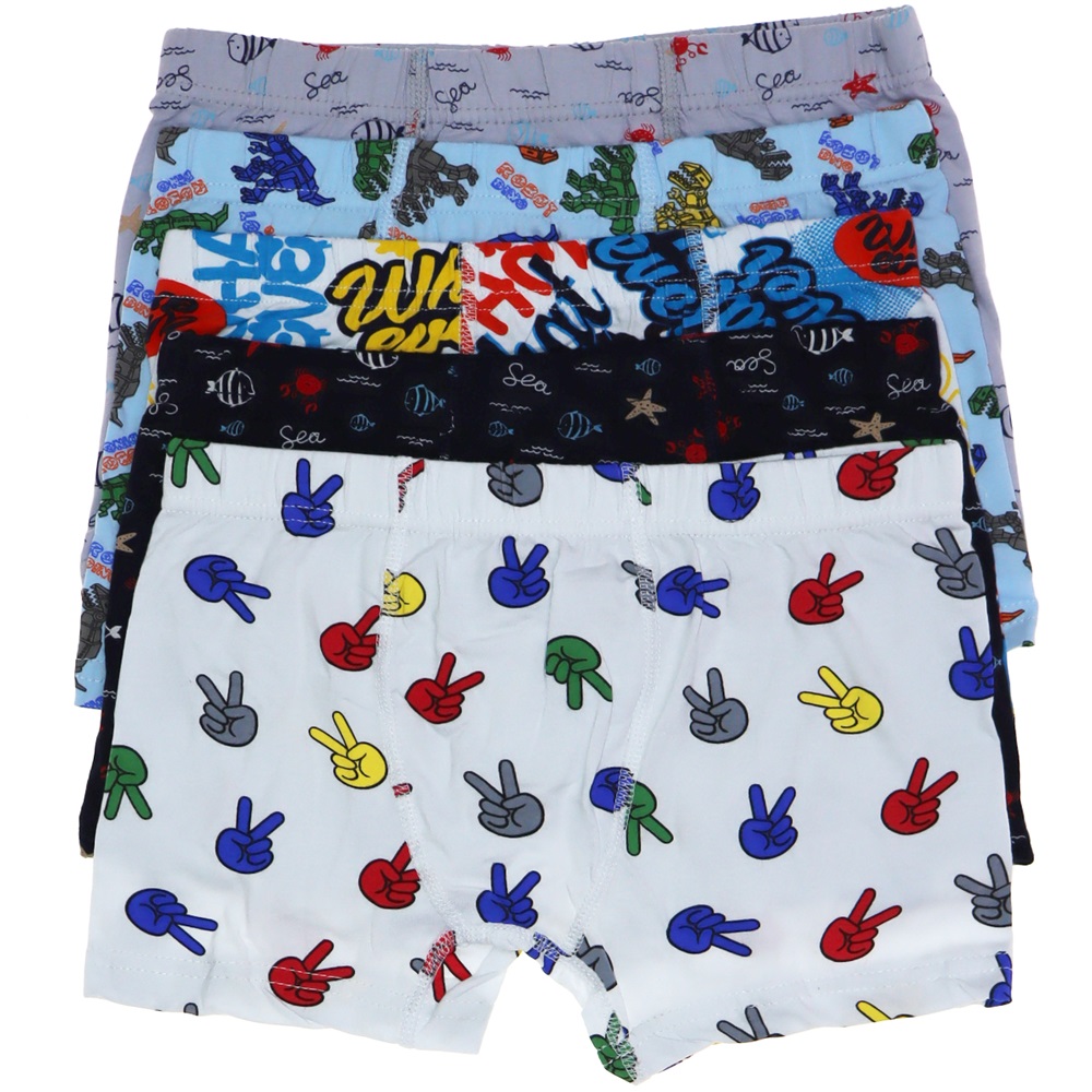 Kota 1013 Çocuk Baskılı Boxer Şort - Karışık Renk
