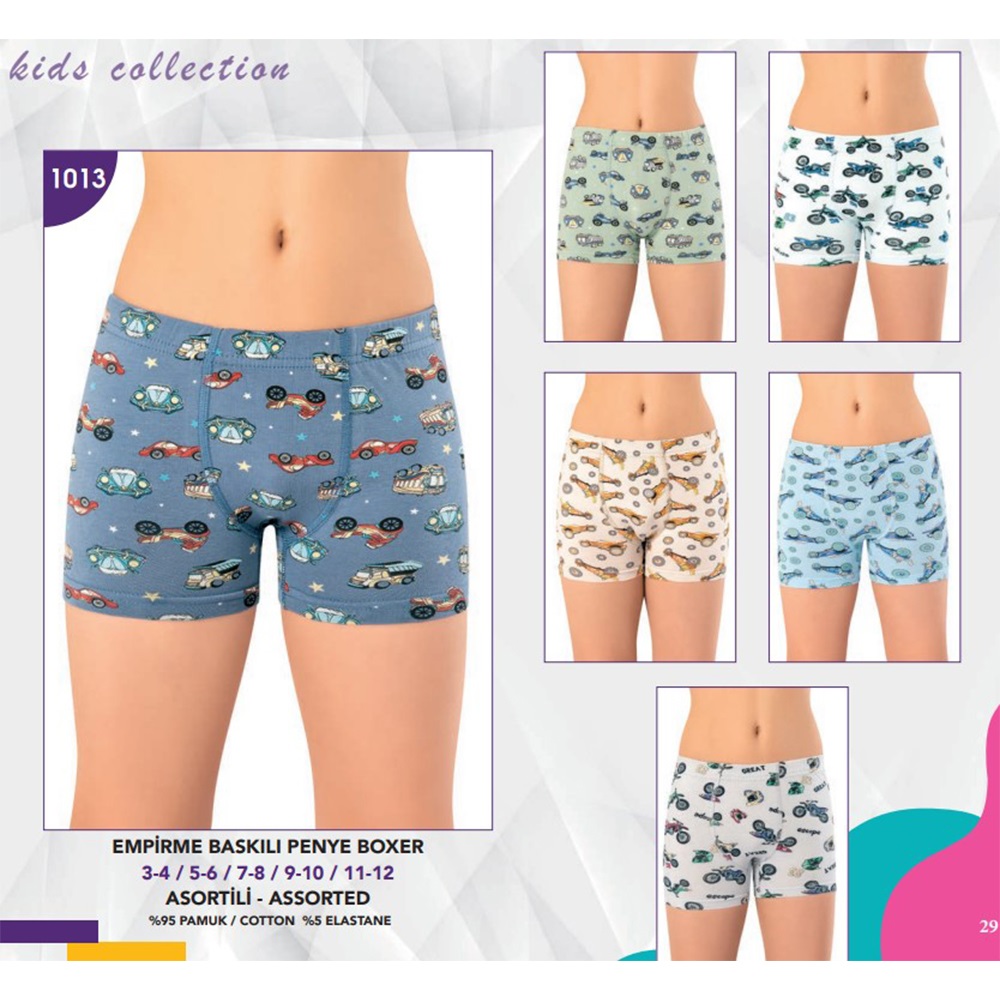 Kota 1013 Çocuk Baskılı Boxer Şort