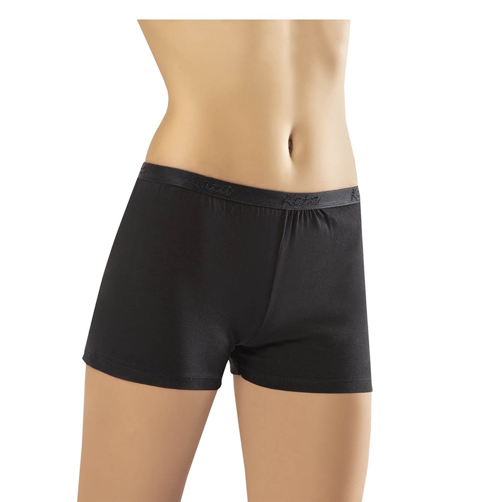 Kota 5000 Bayan Likralı Boxer - Siyah