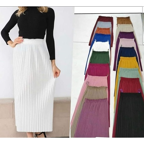 Bayan Mira Bel Lastikli Piliseli Etek