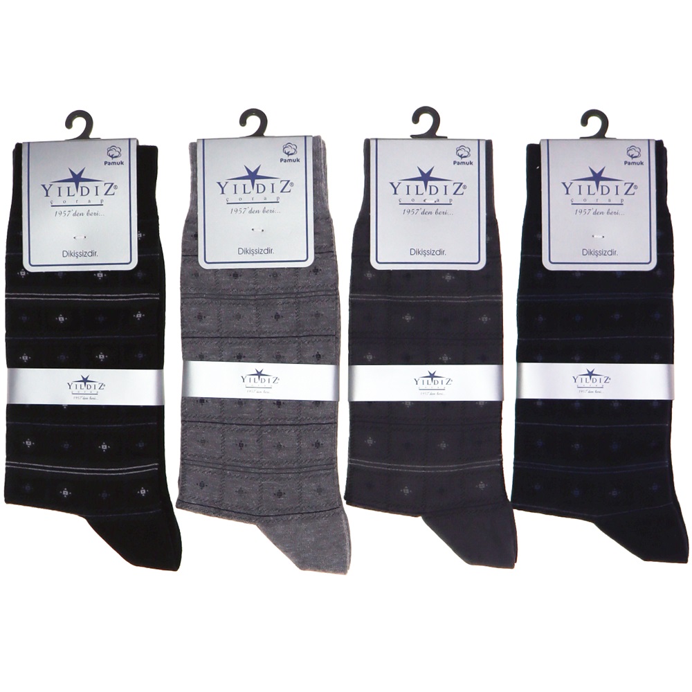 Yıldız Erkek Likralı Dikişsiz Parfümlü Soket Çorap