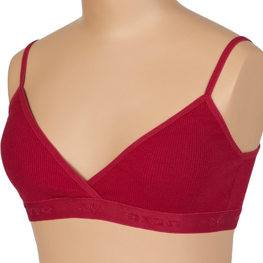 Dondeza 433 Bayan İp Askılı Pedli Kaşkorse Büstiyer - S-M - Bordo - S-M