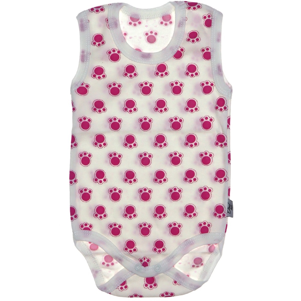 Pati Desenli Penye Askılı Çocuk Çıtçıtlı Badi 3-6-9 Ay