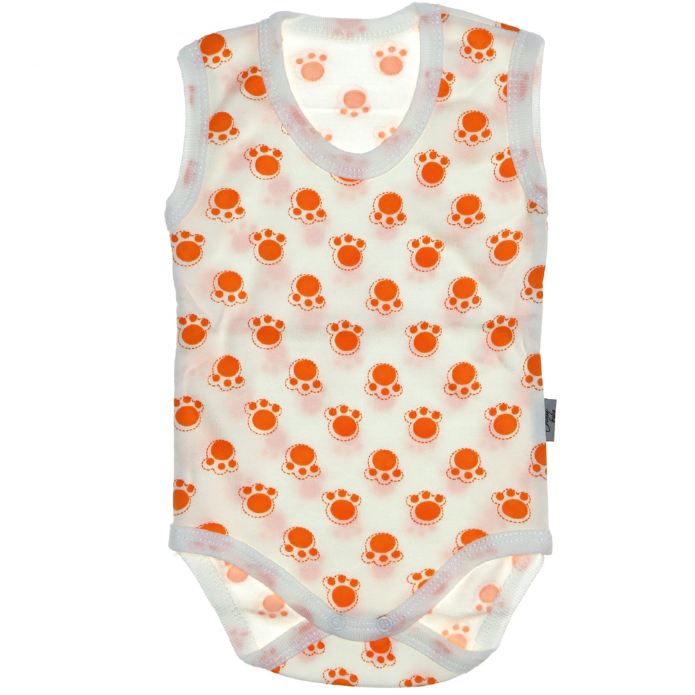 Pati Desenli Penye Askılı Çocuk Çıtçıtlı Badi 1-1,5-2 Yaş