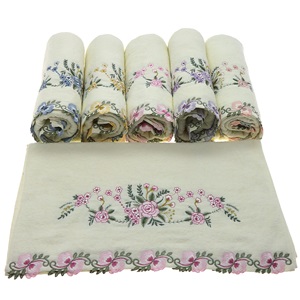 Murat Nakışlı Dalgalı Kadife El - Yüz Havlusu 50x90 cm