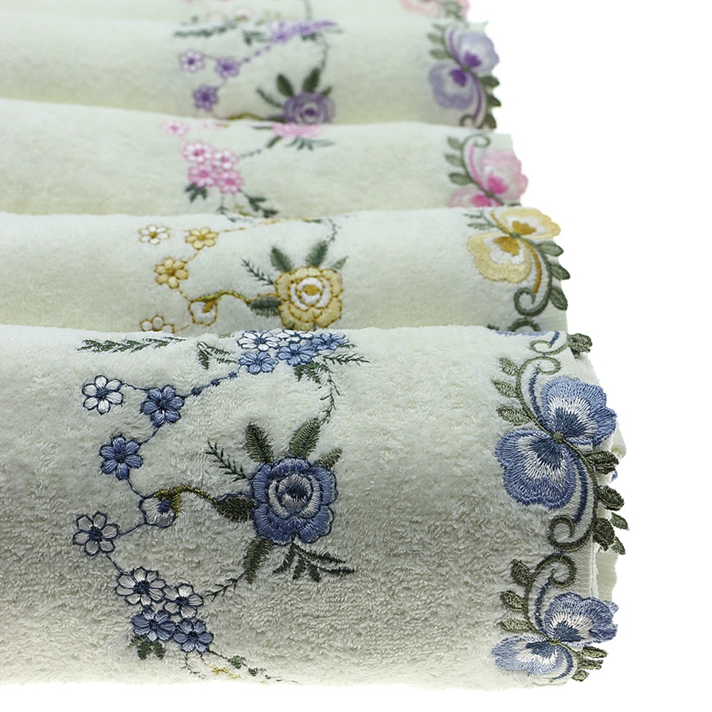 Murat Nakışlı Dalgalı Kadife El - Yüz Havlusu 50x90 cm