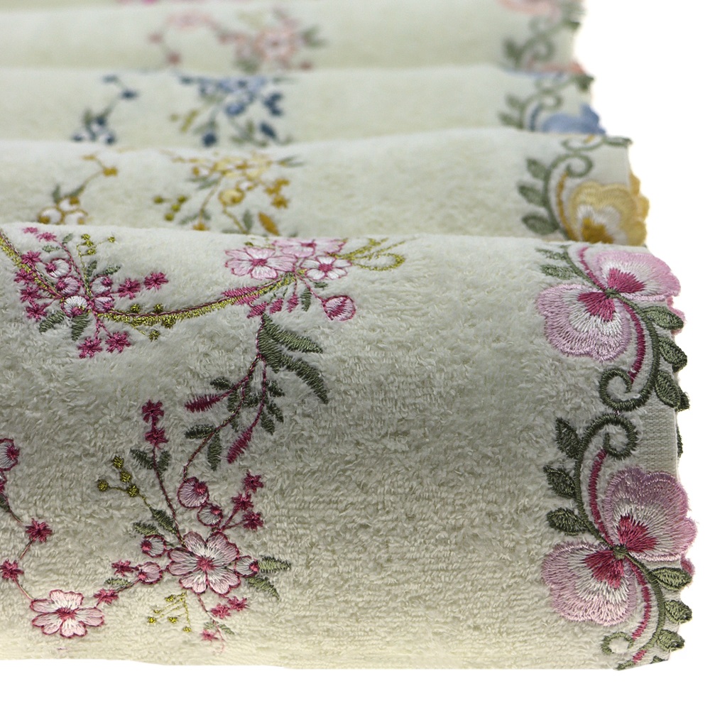 Murat Nakışlı Dalgalı Kadife El - Yüz Havlusu 50x90 cm