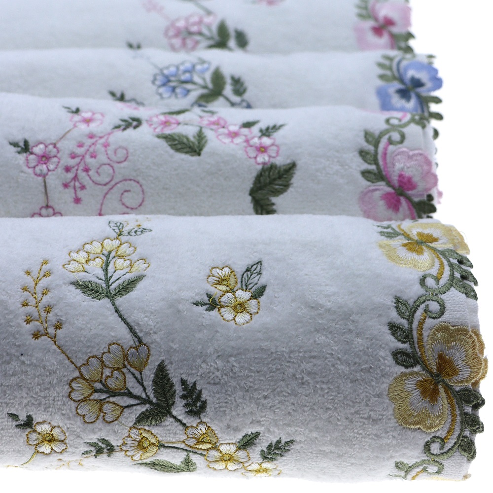 Murat Nakışlı Dalgalı Kadife El - Yüz Havlusu 50x90 cm