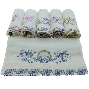 Murat Nakışlı Dalgalı Kadife El - Yüz Havlusu 50x90 cm