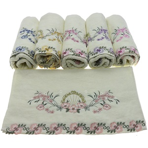 Murat Nakışlı Dalgalı Kadife El - Yüz Havlusu 50x90 cm