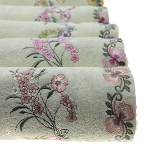 Murat Nakışlı Dalgalı Kadife El - Yüz Havlusu 50x90 cm