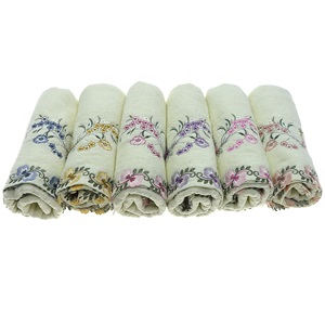 Murat Nakışlı Dalgalı Kadife El - Yüz Havlusu 50x90 cm