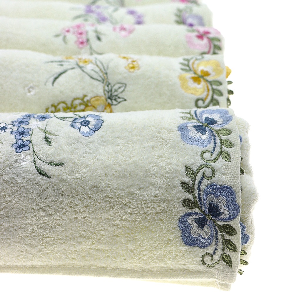 Murat Nakışlı Dalgalı Kadife El - Yüz Havlusu 50x90 cm