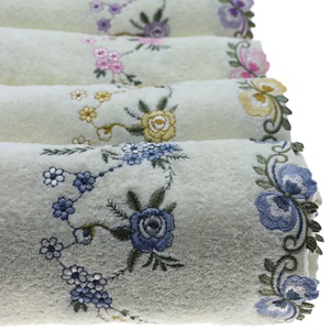 Murat Nakışlı Dalgalı Kadife El - Yüz Havlusu 50x90 cm