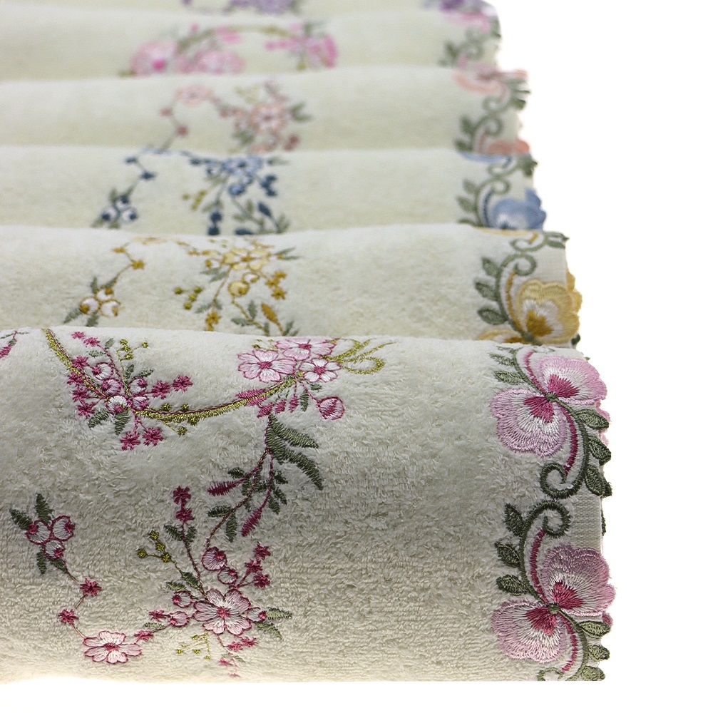 Murat Nakışlı Dalgalı Kadife El - Yüz Havlusu 50x90 cm