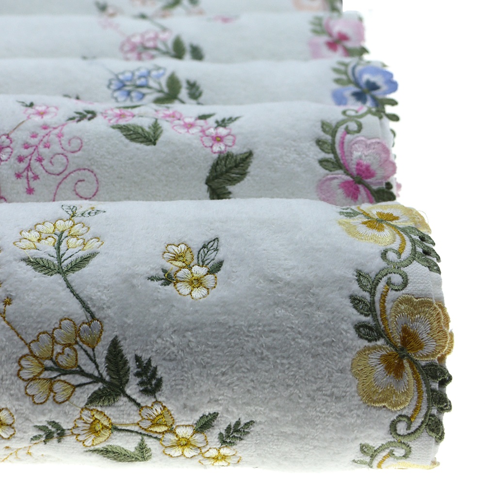 Murat Nakışlı Dalgalı Kadife El - Yüz Havlusu 50x90 cm