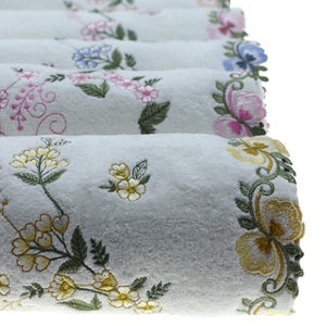 Murat Nakışlı Dalgalı Kadife El - Yüz Havlusu 50x90 cm