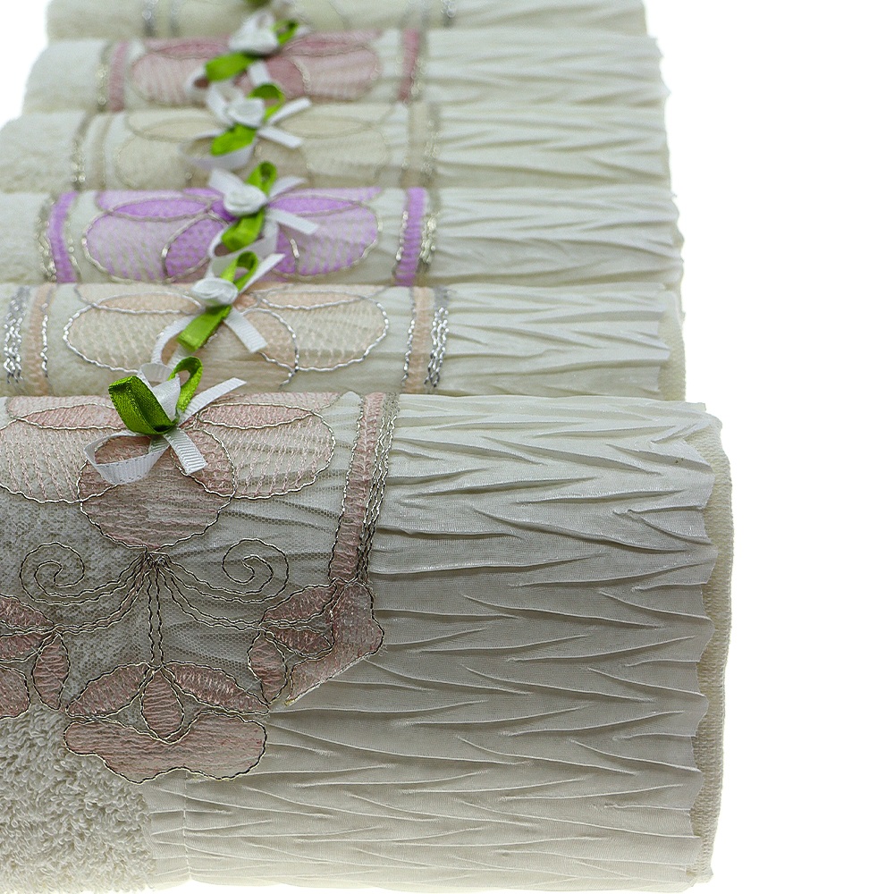 İfh Bukle Pliseli Karma El Yüz Havlusu 50x90 cm