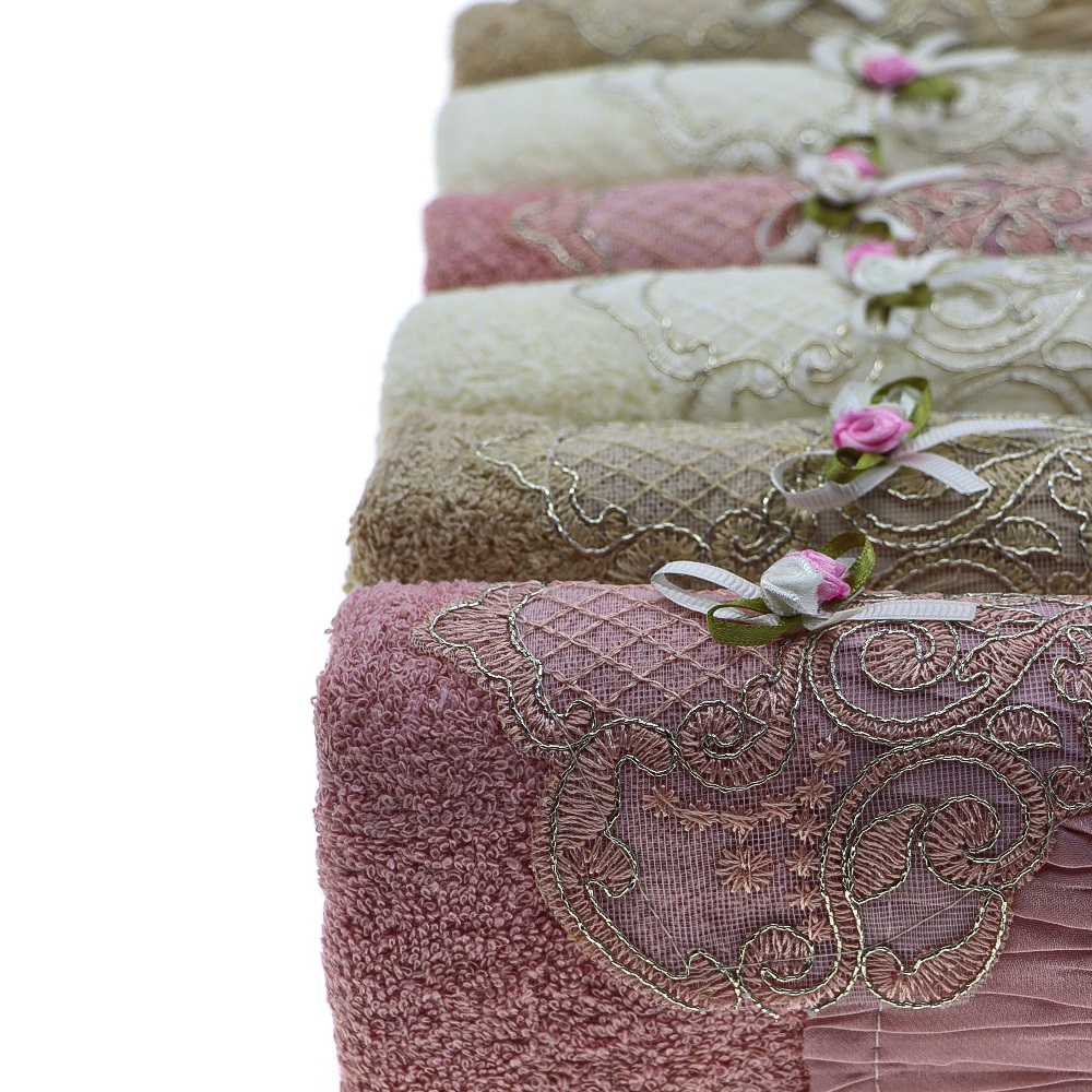 İfh Bukle Pliseli Karma El Yüz Havlusu 50x90 cm