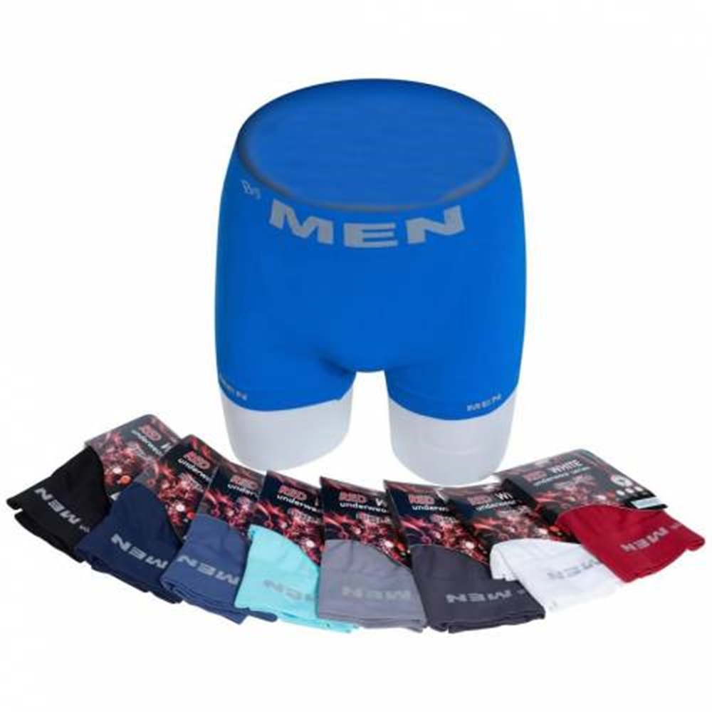 Red White 9005 Dikişsiz Erkek Boxer - Lacivert