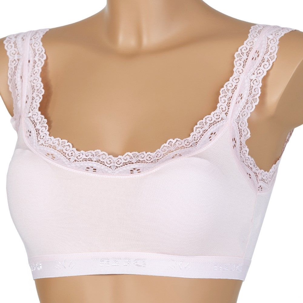 Deza 5022 Bayan Pedli Bambu Dantelli Büstiyer - Pudra