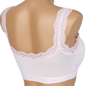 Deza 5022 Bayan Pedli Bambu Dantelli Büstiyer - Pudra