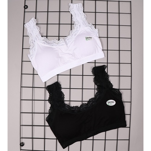 Deza 5022 Bayan Pedli Bambu Dantelli Büstiyer - Siyah - 70-75