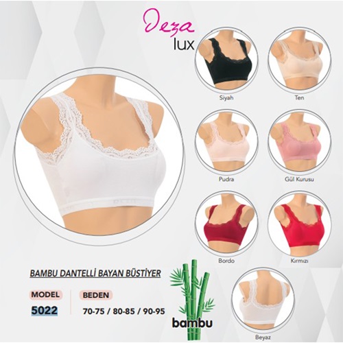 Deza 5022 Bayan Pedli Bambu Dantelli Büstiyer - G.Kurusu
