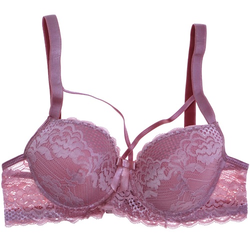 Aysemin 5006 Dantelli Çapraz İpli Desteksiz Sütyen 85-105 - Pudra