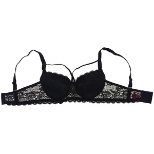 Aysemin 5006 Dantelli Çapraz İpli Desteksiz Sütyen 85-105 - Siyah