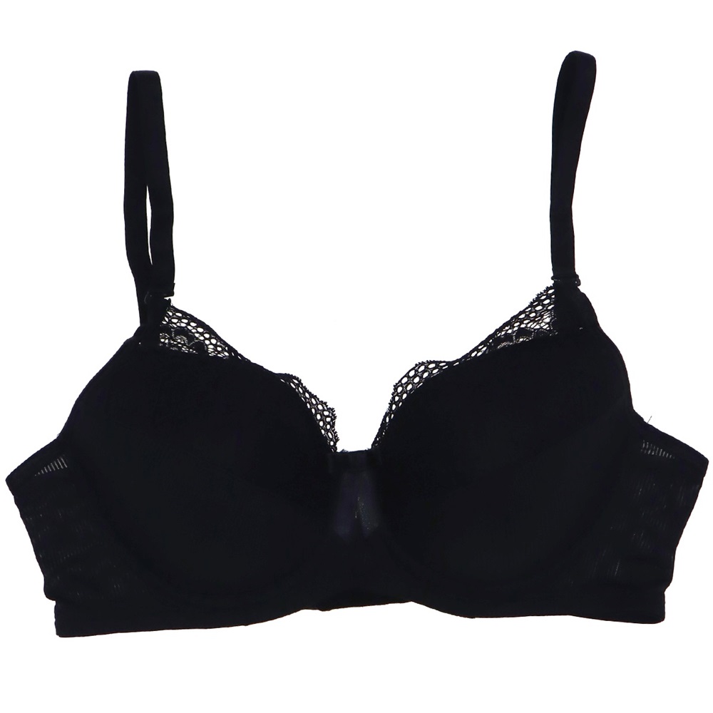 Aysemin 5004 Dantelli Desteksiz Sütyen 85-105 - Siyah