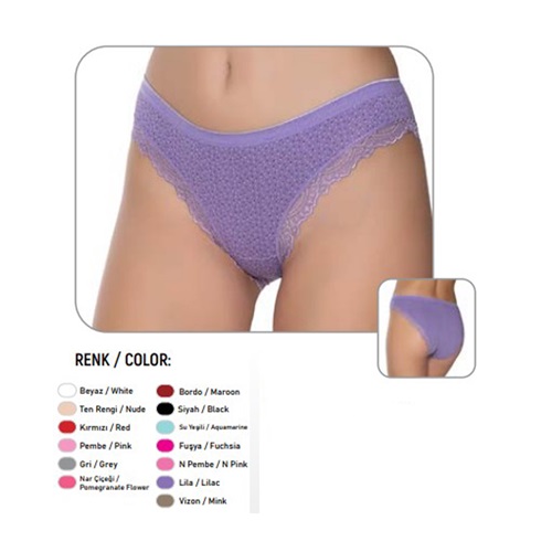 Gümüş 5001 Bayan Desenli Bikini (666) - Beyaz